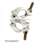 Collier avec vis tournant diam. 49 mm en acier galvanisé
