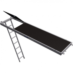 Plancher à trappe avec échelle aluminium DUARIB - largeur 0,72 m