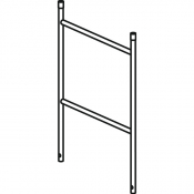 Elément garde-corps en aluminium avec 2 échelons