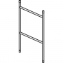 Elément garde-corps en aluminium avec 2 échelons