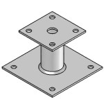 Pieds de poteau avec platine type "PP"