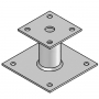 Pieds de poteau avec platine type "PP"
