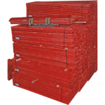 Planche Bois Rouge de Sécurité 3 m – Balisage Chantier – Haute Visibilité