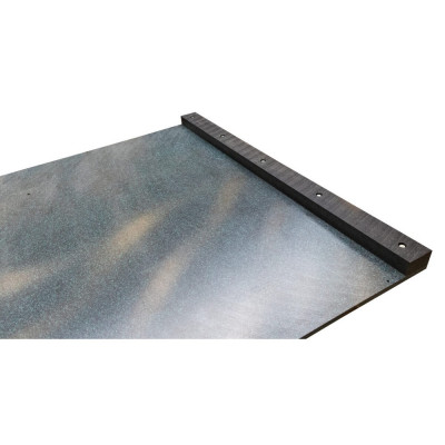 Plaque de roulage de protection des sols pour bennes avec butée