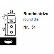 Matrices rondes pour poinçonneuse 21/8P - N°51 - Ø 3 à 10,0 mm