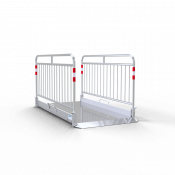 Pont de tranchée en aluminium avec garde-corps – largeur 1,00 m (1,80 à 3,30 m)