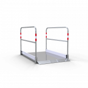 Set de pont de tranchée aluminium / acier 2,30 m – avec garde-corps rabattables