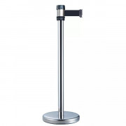 Poteau de guidage chromé à sangle Premium 2,10 m