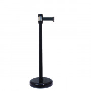 Poteau de guidage noir à sangle Premium 2,10 m