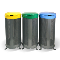 Corbeille 110 Litres à tri sélectif avec couvercle protège pluie Corbeille 110 Litres à tri sélectif avec couvercle protège pluie