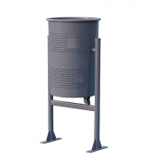 Corbeille 60 litres grise