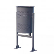 Corbeille 60 litres grise