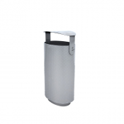 Corbeille acier avec protection pluie 130 Litres