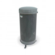 Corbeille Aro + couvercle gris Ral 7011