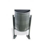 Corbeille semi-circulaire 40 Litres Noire