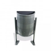 Corbeille semi-circulaire 40 Litres Noire
