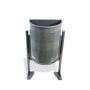 Corbeille semi-circulaire 40 Litres Noire