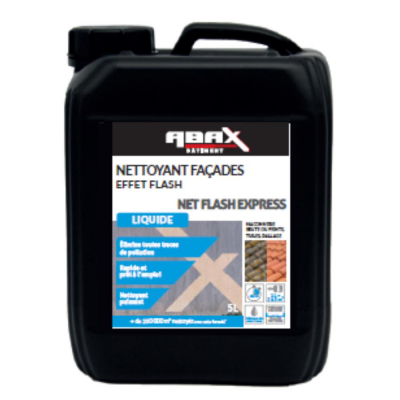 Nettoyant EXPRESS 15 minutes de façades , toitures, dallages ABAX NET FLASH EXPRESS