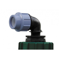 Raccord compression coudé à 90° pour cuve PE verticale Raccord compression coudé à 90° pour cuve PE verticale
