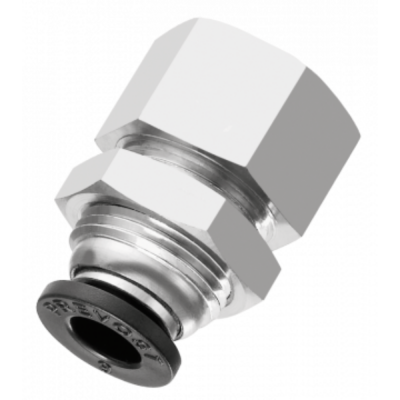 Raccord Droit Traversée de Cloison Femelle Cylindrique – Raccordement Étanche – Prevost
