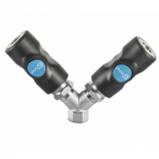 Distributeur fixe à 2 directions fileté femelle cylindrique