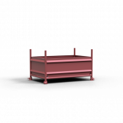 Box-palette à parois fermées peint ou galvanisé, 1,43m x 0,87m x 0,50m