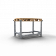 Palette empilable métallique pour palettes bois, stockage chantier
