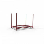 Palette grand volume empilable pour matériel long de chantier