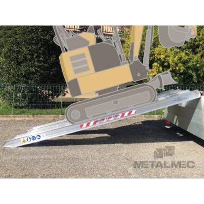 Rampe de chargement aluminium 1.5 t à 5 t - mini-pelles, engins lourds - la paire