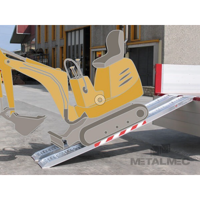 Rampe de chargement aluminium 800 kg à 2.7 t - mini-pelles - la paire