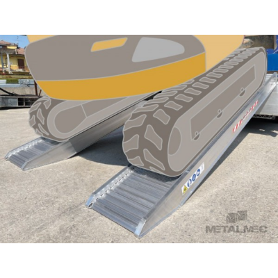 Rampe de chargement robuste aluminium 6.1 t à 14 t - tracteurs, pelleteuses - la paire