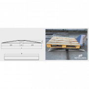 Rampe d'accès type pont aluminium 150 kg à 1 t - franchissement tuyauteries, câbles - la pièce