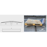 Rampe d'accès type pont aluminium 150 kg à 1 t - franchissement tuyauteries, câbles - la pièce Rampe d'accès type pont aluminium 150 kg à 1 t - franchissement tuyauteries, câbles - la pièce