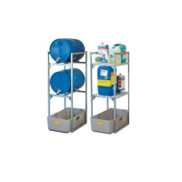 Rayonnage de rétention petits récipients et fûts de 60L Rayonnage de rétention petits récipients et fûts de 60L