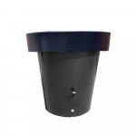 Cuve décorative de récupération d'eau 400 L noire, grise et taupe