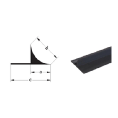 Liteaux triangle arrondi à bavette creux R12 / botte 100m