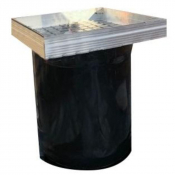 Rehausse télescopique h. 700 mm avec couvercle à paver 600 x 600 mm