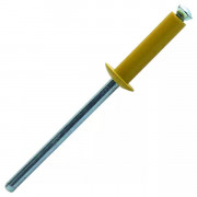 Rivets tête plate laquée jaune Ø 4