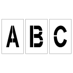 Lot de 26 pochoirs Lettres pour marquage au sol
