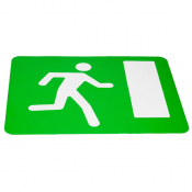 Marquage issue de secours adhésif au sol vert 900 x 725 mm