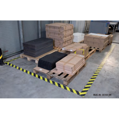 Ruban PVC marquage au sol, identification zones de travail