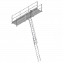 Passerelle aluminium de franchissement caillebotis, dessus de fouille