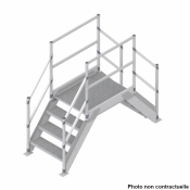 Saut de loup en Caillebotis Acier / Longueur plateforme 2 m