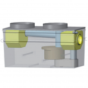 Séparateur à hydrocarbures en acier avec ByPass 3 L/s  - 300 L