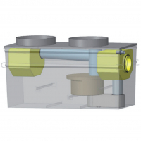 Séparateur à hydrocarbures en acier avec ByPass 35 L/s - 3500 L Séparateur à hydrocarbures en acier avec ByPass 35 L/s - 3500 L
