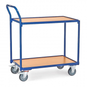 Servante 300 kg, 2 plateaux avec barres de poussée