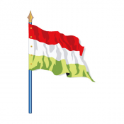 Drapeau de pays d'Union Européenne Hongrie