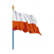 Drapeau de pays d'Union Européenne Pologne