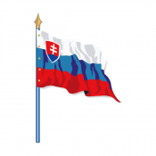 Drapeau de pays d'Union Européenne Slovaquie