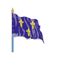 Drapeau de province historique Ile de France Drapeau de province historique Ile de France